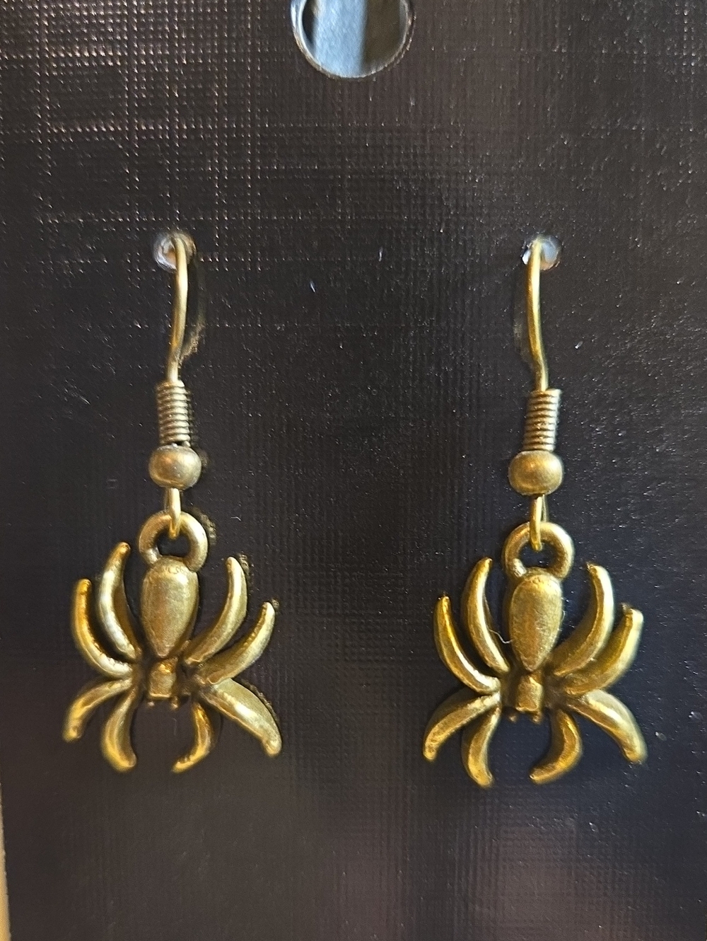 Gold Spider Dangle Earrings - Women Jewelry